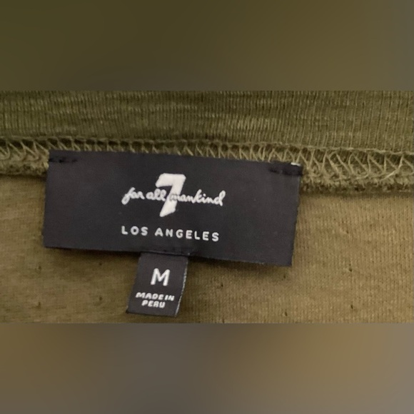 7 for all mankind long sleeve dark green, men’s sweatshirt Med - Picture 2 of 10